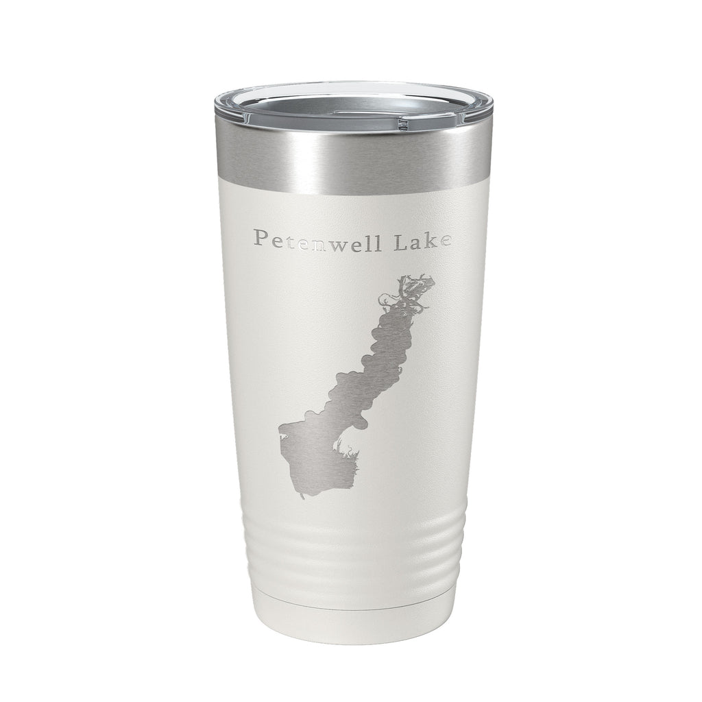 Petenwell Lake Map Tumbler Travel Mug Insulated Laser Engraved Coffee Cup Wisconsin 20 oz