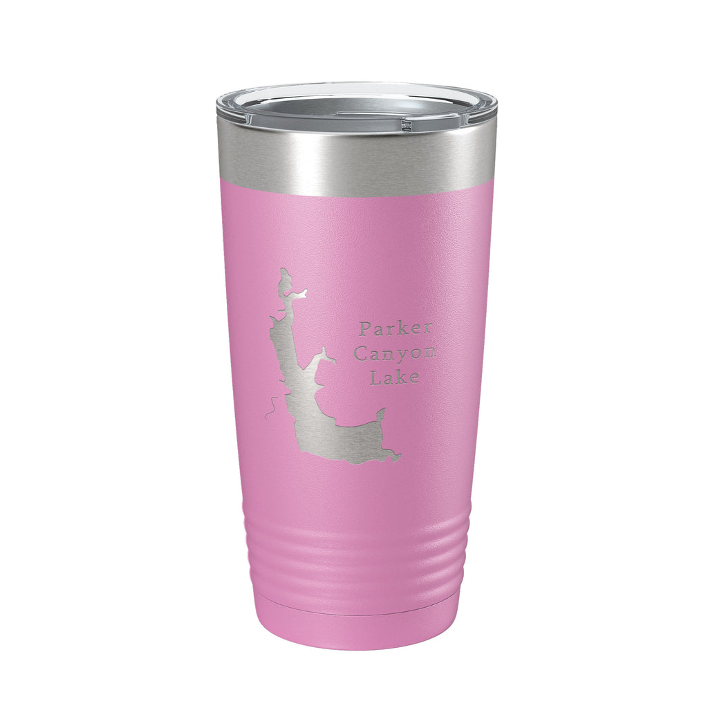 Parker Canyon Lake Map Tumbler Travel Mug Insulated Laser Engraved Coffee Cup Arizona 20 oz