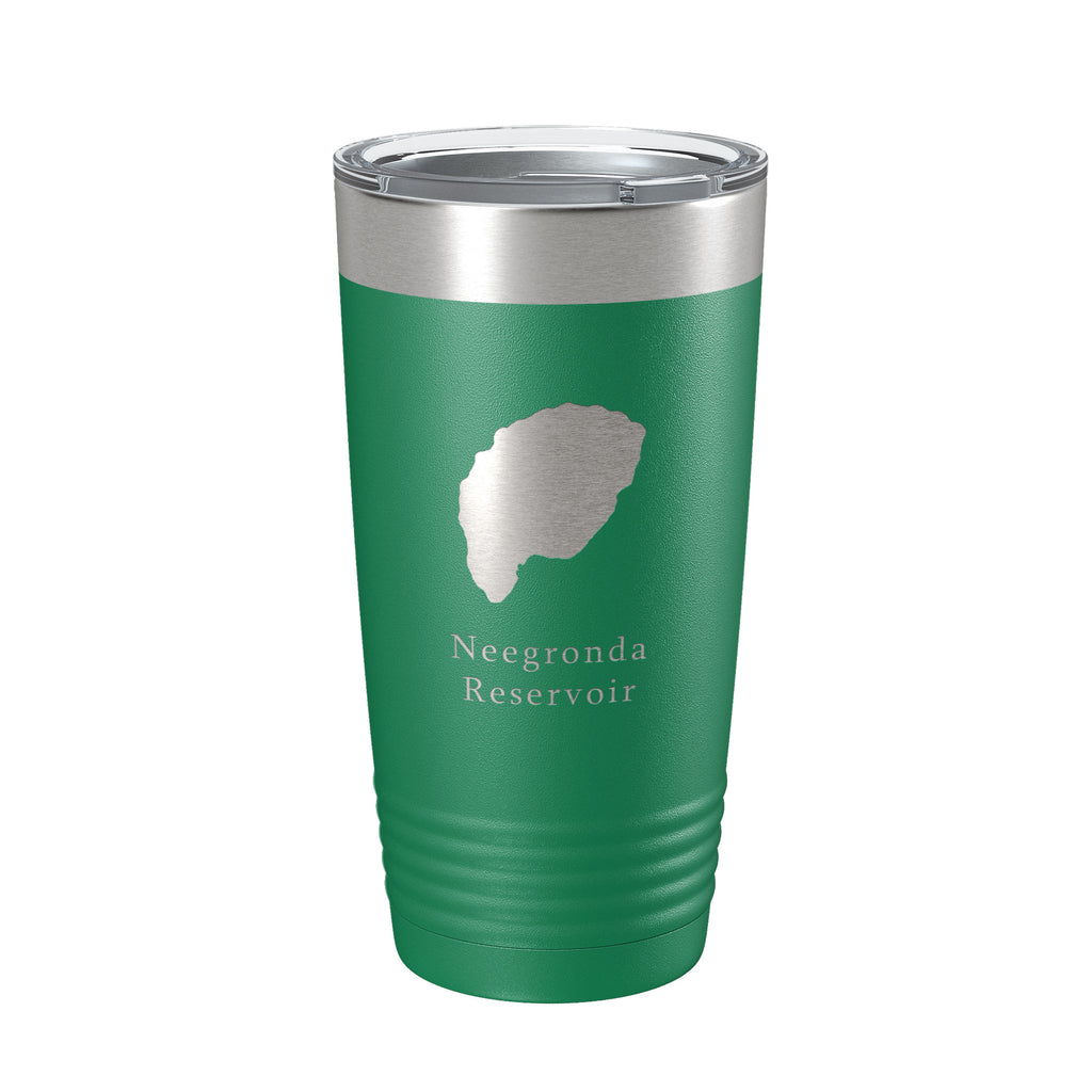 Neegronda Reservoir Tumbler Lake Map Travel Mug Insulated Laser Engraved Coffee Cup Colorado 20 oz