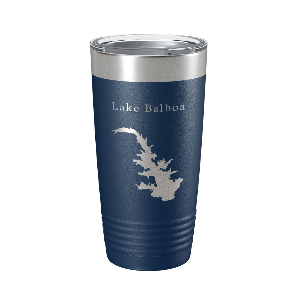 Lake Balboa Map Tumbler Travel Mug Insulated Laser Engraved Coffee Cup Hot Springs Village Arkansas 20 oz