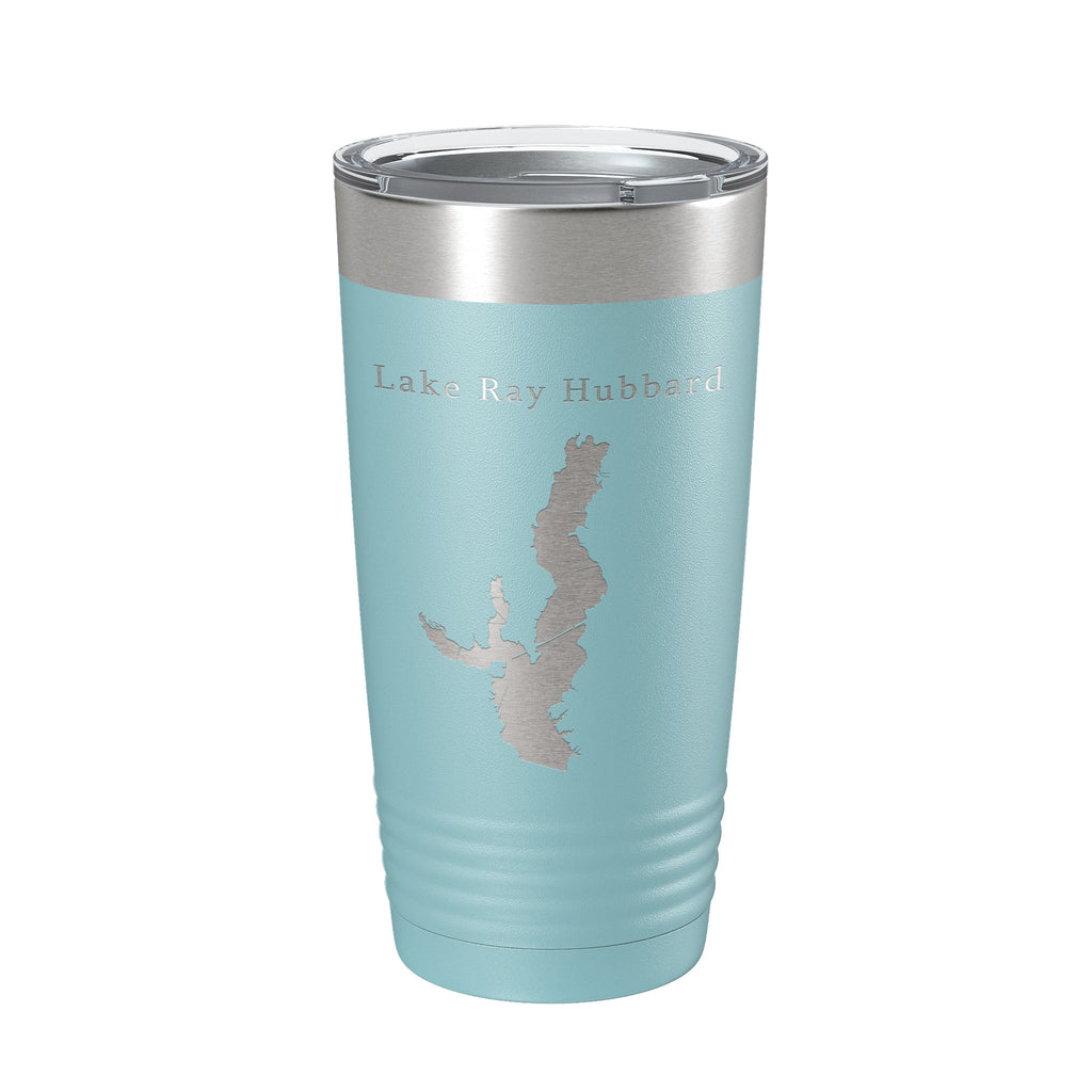 Lake Ray Hubbard Map Tumbler Travel Mug Insulated Laser Engraved Coffee Cup Texas 20 oz