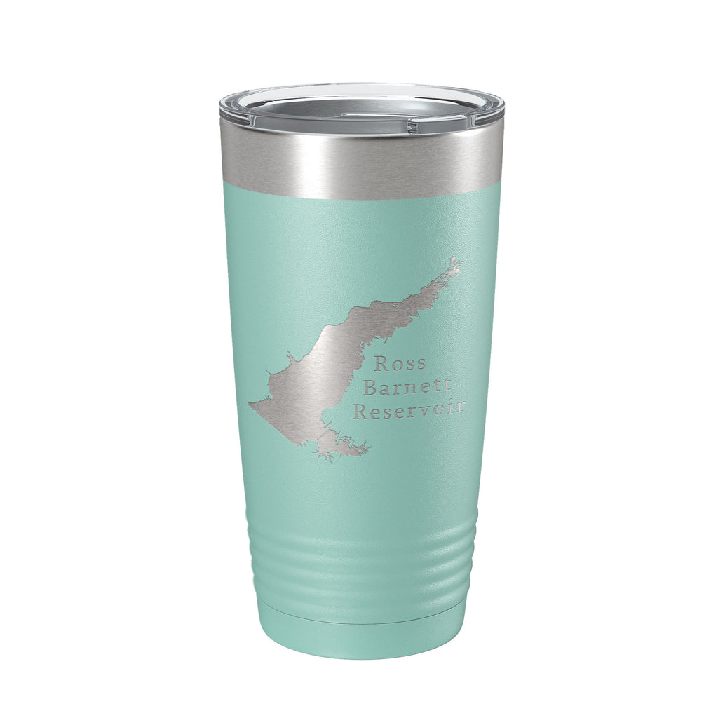 Ross R Barnett Reservoir The Rez Tumbler Lake Map Travel Mug Insulated Laser Engraved Coffee Cup Mississippi 20 oz