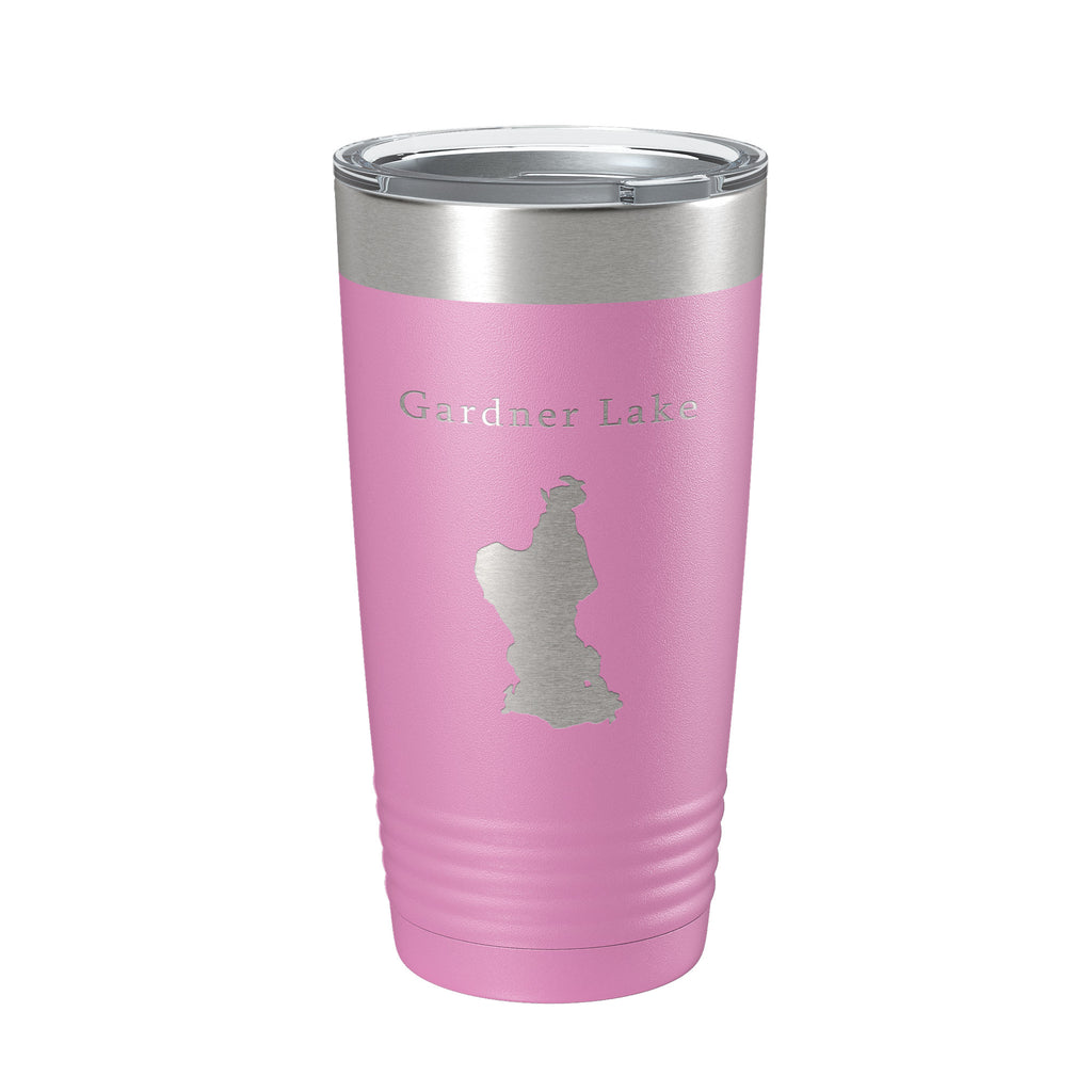 Gardner Lake Map Tumbler Travel Mug Insulated Laser Engraved Coffee Cup Connecticut 20 oz