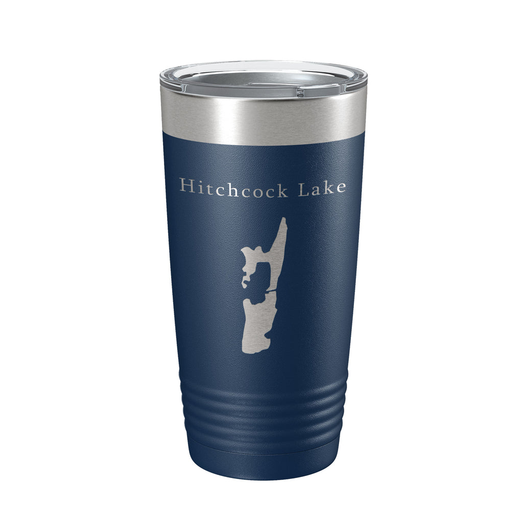 Hitchcock Lake Map Tumbler Travel Mug Insulated Laser Engraved Coffee Cup Connecticut 20 oz