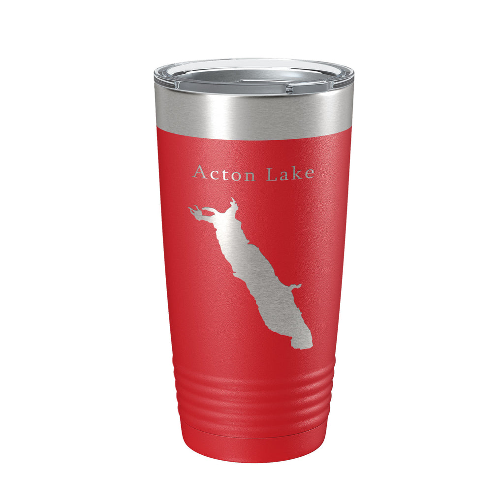 Acton Lake Hueston Woods Map Tumbler Travel Mug Insulated Laser Engraved Coffee Cup Ohio 20 oz