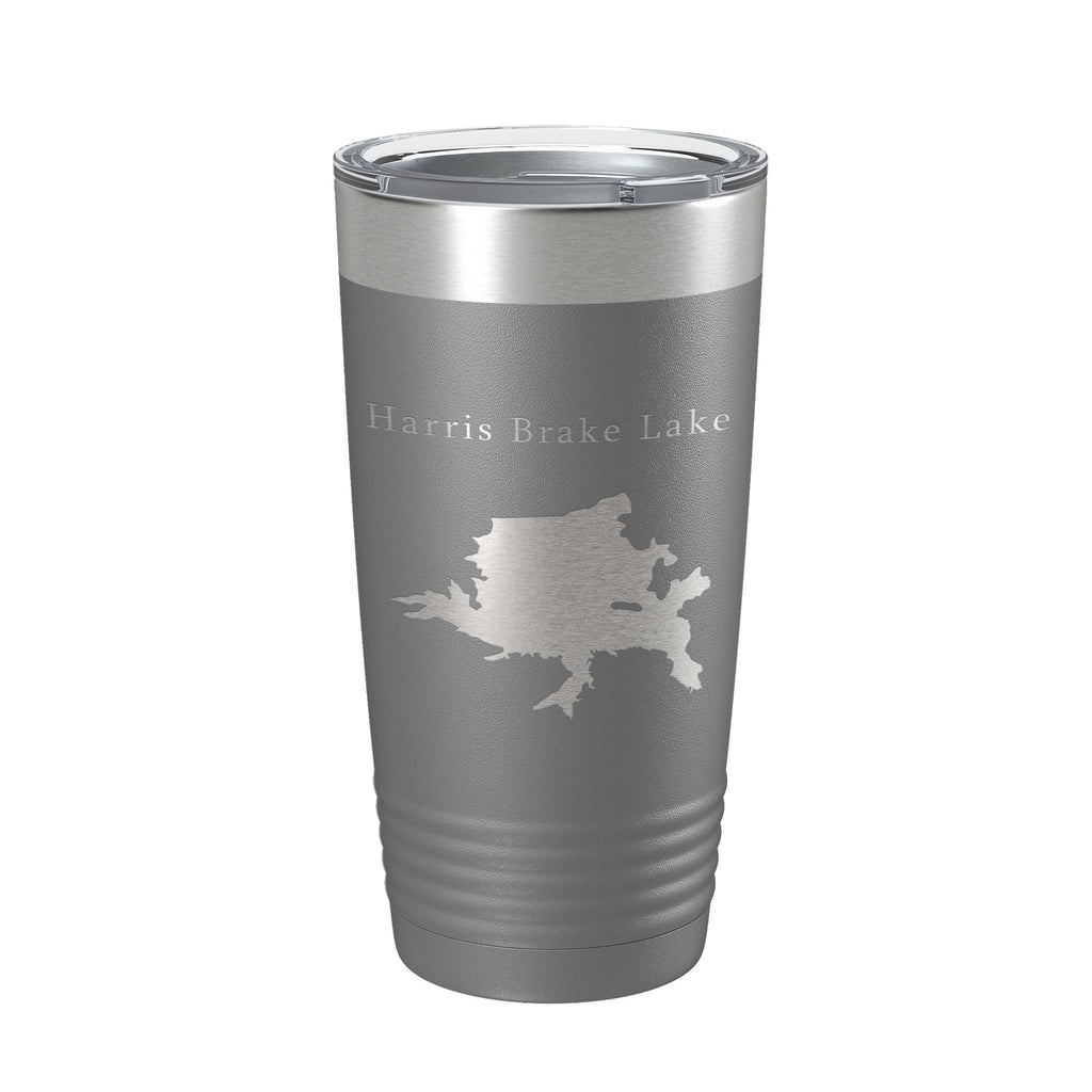 Harris Brake Lake Map Tumbler Travel Mug Insulated Laser Engraved Coffee Cup Arkansas 20 oz