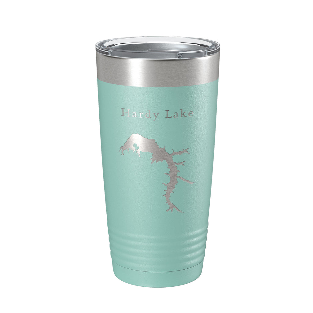 Hardy Lake Map Tumbler Travel Mug Insulated Laser Engraved Coffee Cup Indiana 20 oz