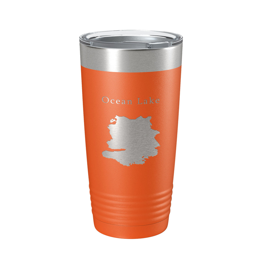 Ocean Lake Map Tumbler Travel Mug Insulated Laser Engraved Coffee Cup Wyoming 20 oz