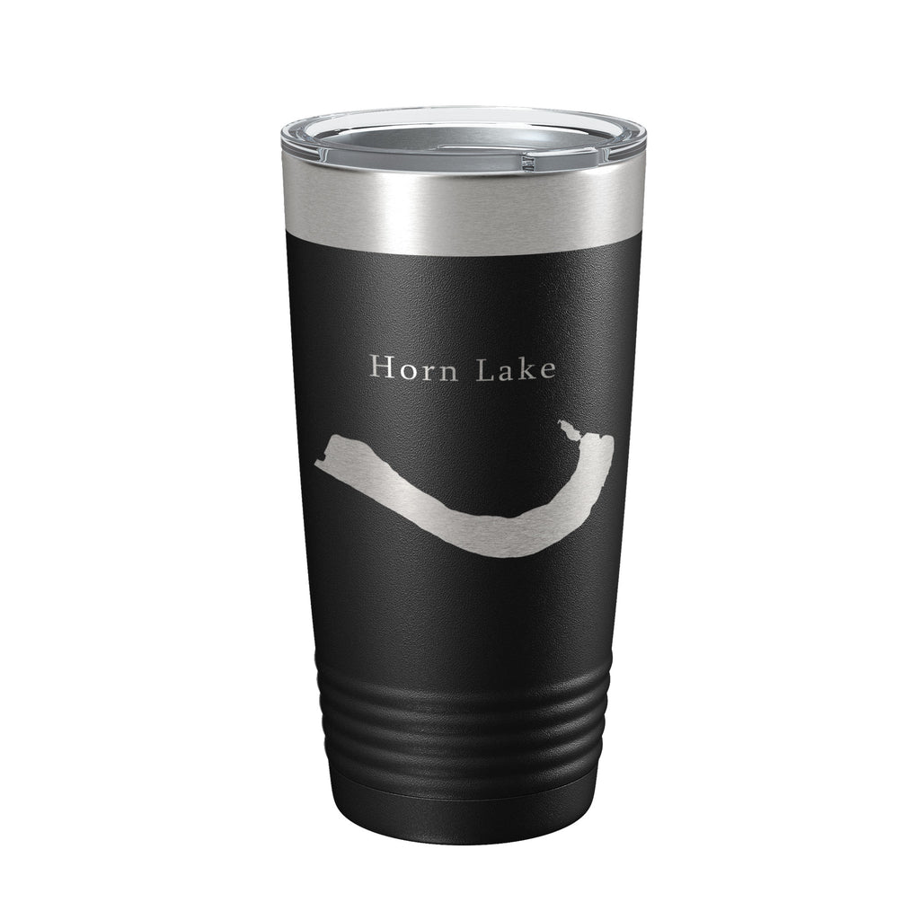 Horn Lake Map Tumbler Travel Mug Insulated Laser Engraved Coffee Cup Mississippi 20 oz