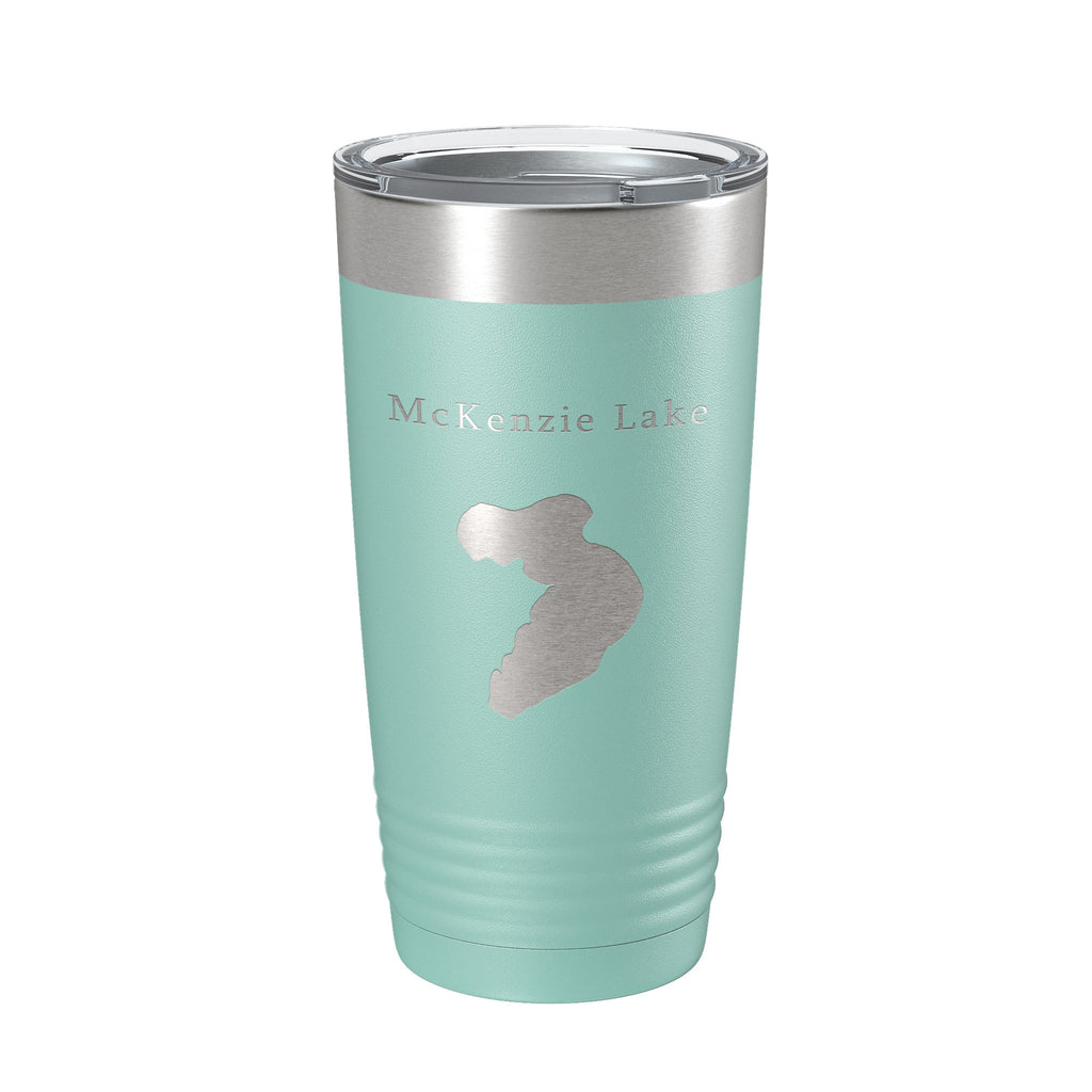 McKenzie Lake Map Tumbler Travel Mug Insulated Laser Engraved Coffee Cup Wisconsin 20 oz