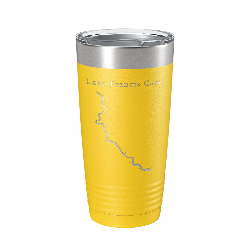 Lake Francis Case Map Tumbler Travel Mug Insulated Laser Engraved Coffee Cup South Dakota 20 oz