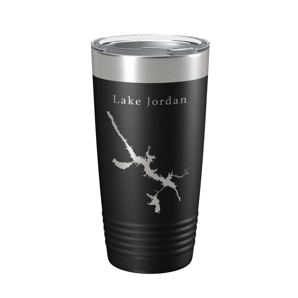 Lake Jordan Map Tumbler Travel Mug Insulated Laser Engraved Coffee Cup Alabama 20 oz