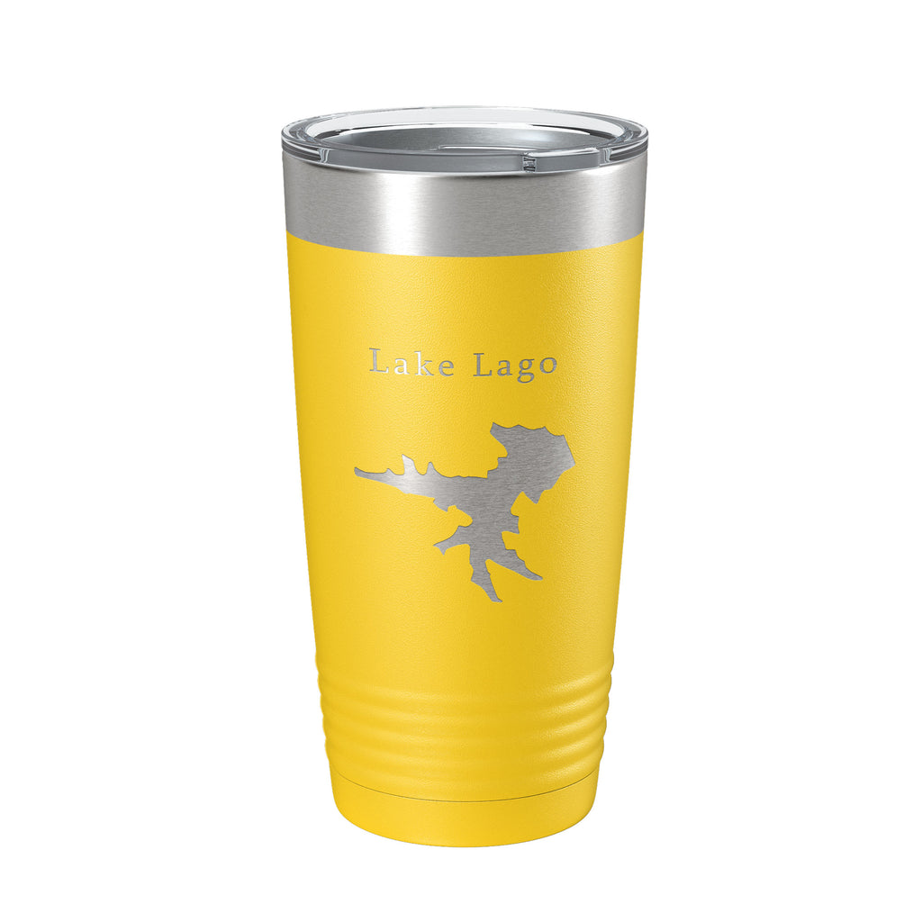 Lake Lago Map Tumbler Travel Mug Insulated Laser Engraved Coffee Cup Hot Springs Village Arkansas 20 oz