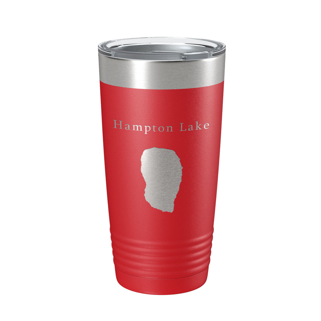 Hampton Lake Map Tumbler Travel Mug Insulated Laser Engraved Coffee Cup Florida 20 oz