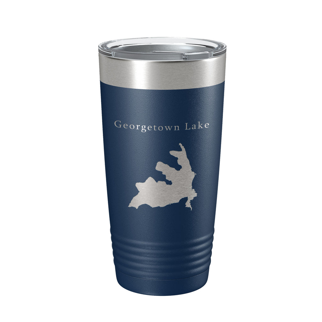 Georgetown Lake Map Tumbler Travel Mug Insulated Laser Engraved Coffee Cup Montana 20 oz