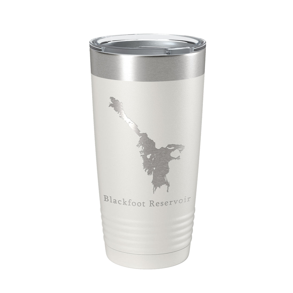 Blackfoot Reservoir Tumbler Lake Map Travel Mug Insulated Laser Engraved Coffee Cup Idaho 20 oz