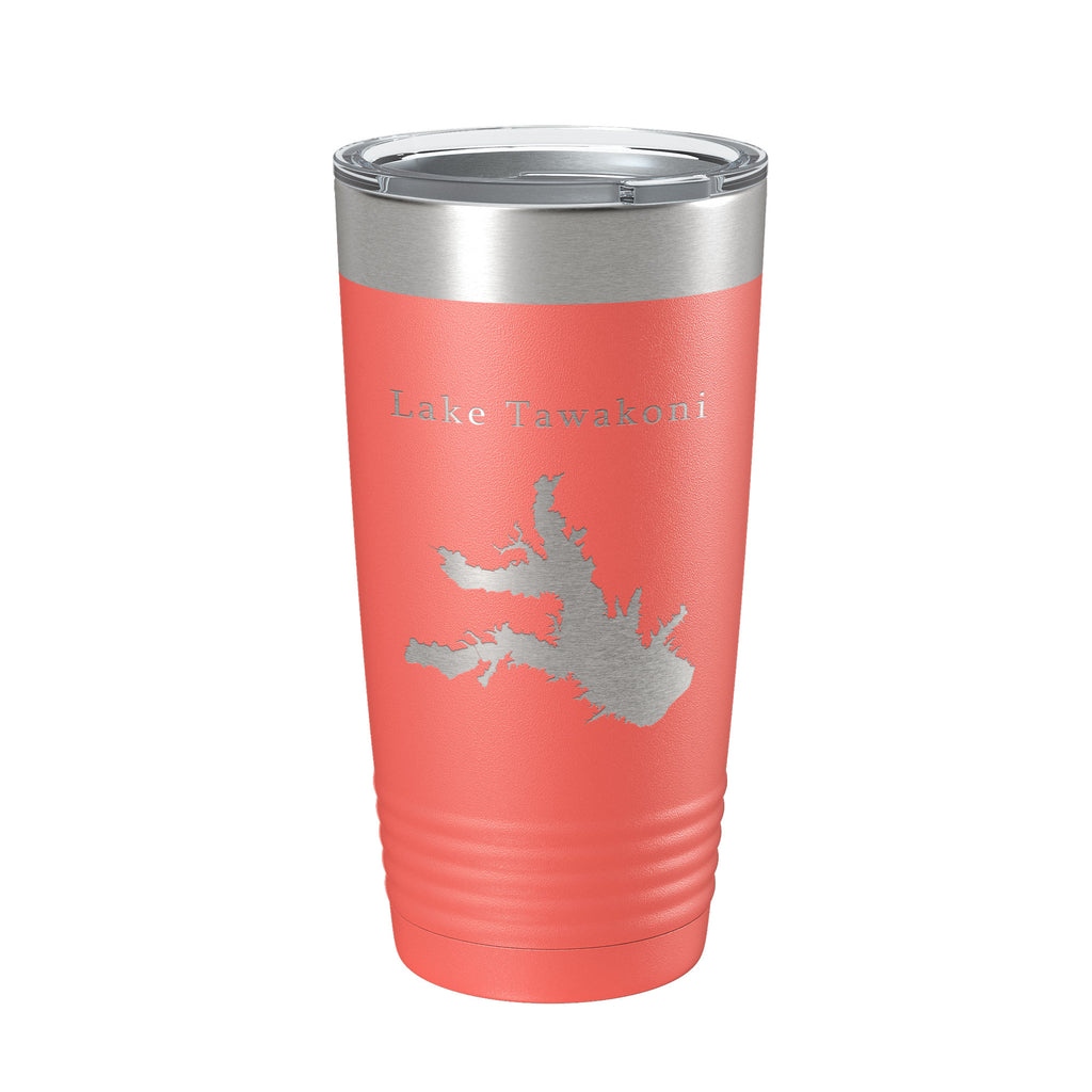 Lake Tawakoni Map Tumbler Travel Mug Insulated Laser Engraved Coffee Cup Texas 20 oz