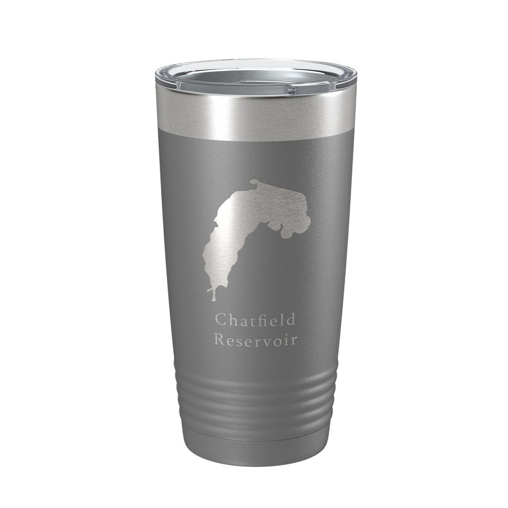 Chatfield Reservoir Tumbler Lake Map Travel Mug Insulated Laser Engraved Coffee Cup Colorado 20 oz