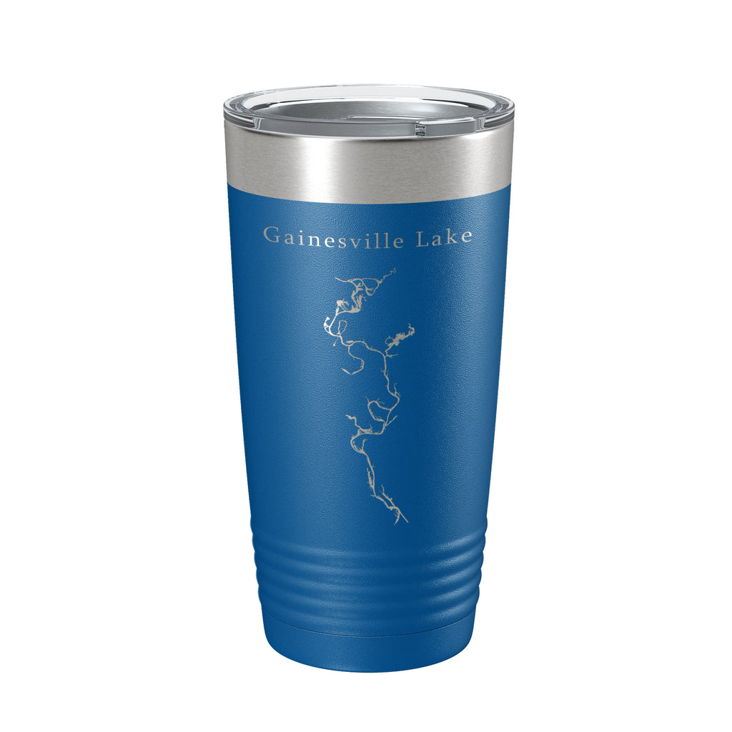 Gainesville Lake Map Tumbler Travel Mug Insulated Laser Engraved Coffee Cup Alabama 20 oz