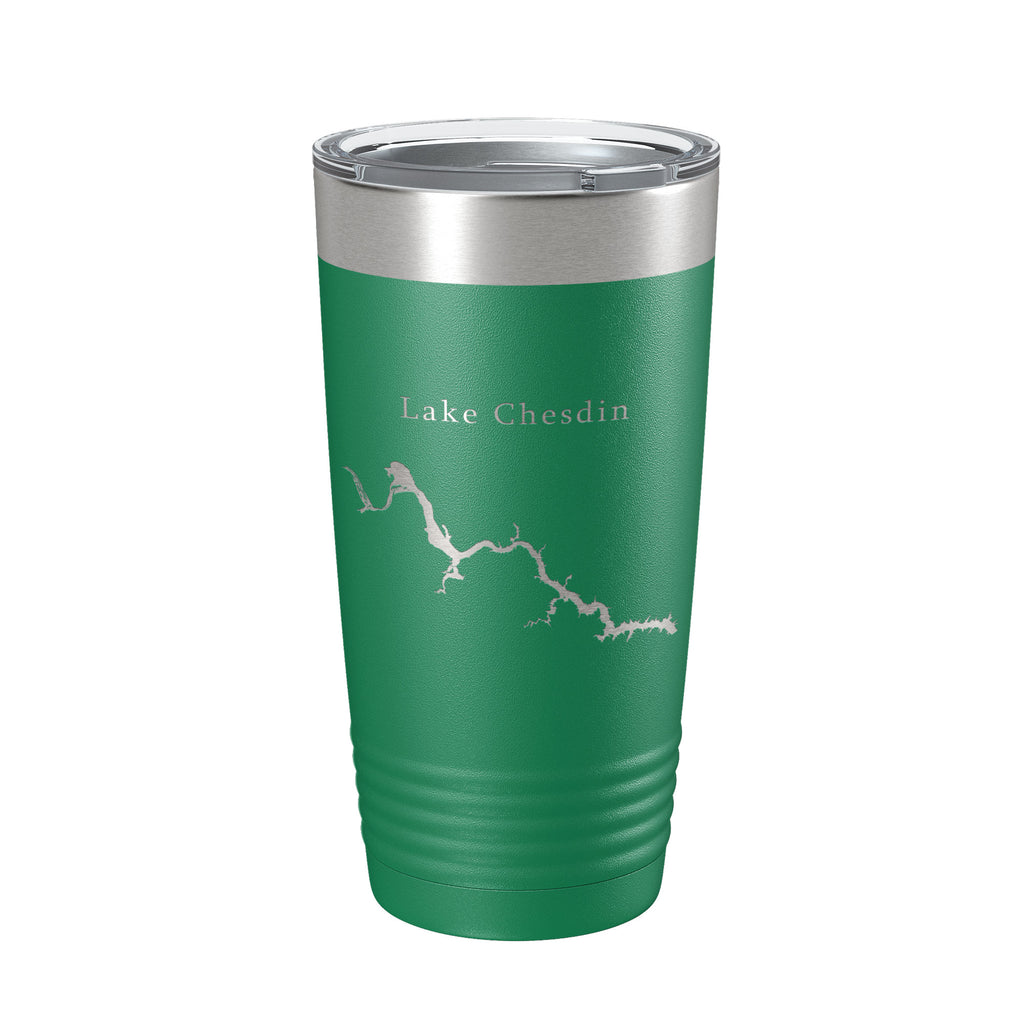 Lake Chesdin Map Tumbler Travel Mug Insulated Laser Engraved Coffee Cup Virginia 20 oz