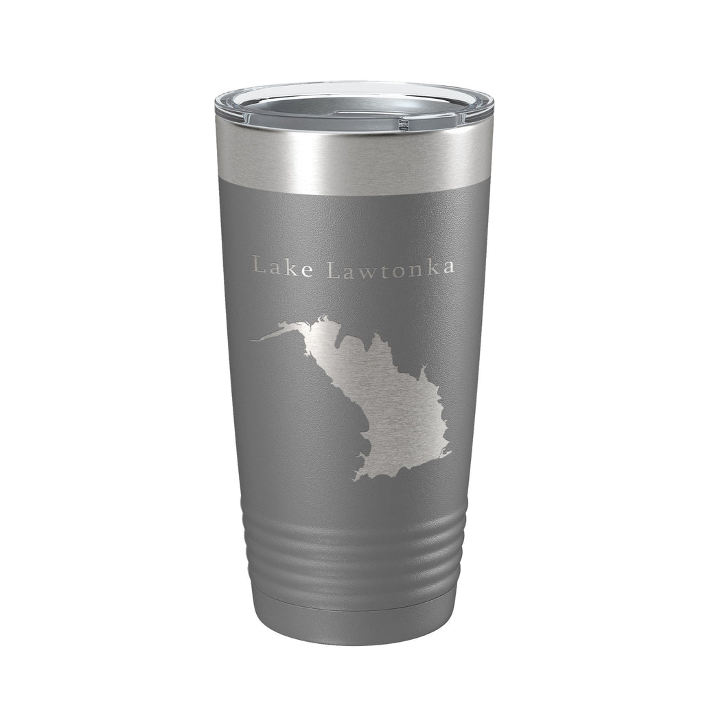 Lake Lawtonka Map Tumbler Travel Mug Insulated Laser Engraved Coffee Cup Oklahoma 20 oz