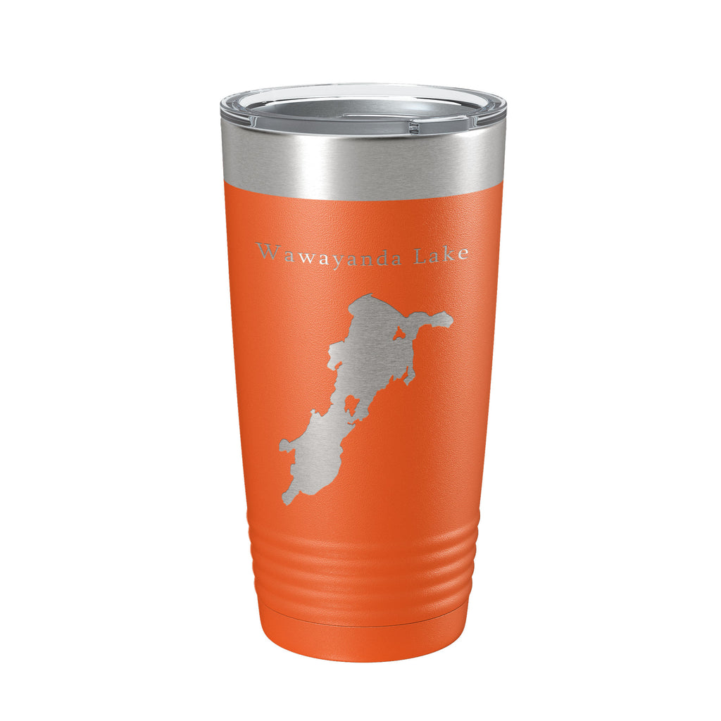 Wawayanda Lake Map Tumbler Travel Mug Insulated Laser Engraved Coffee Cup New Jersey 20 oz