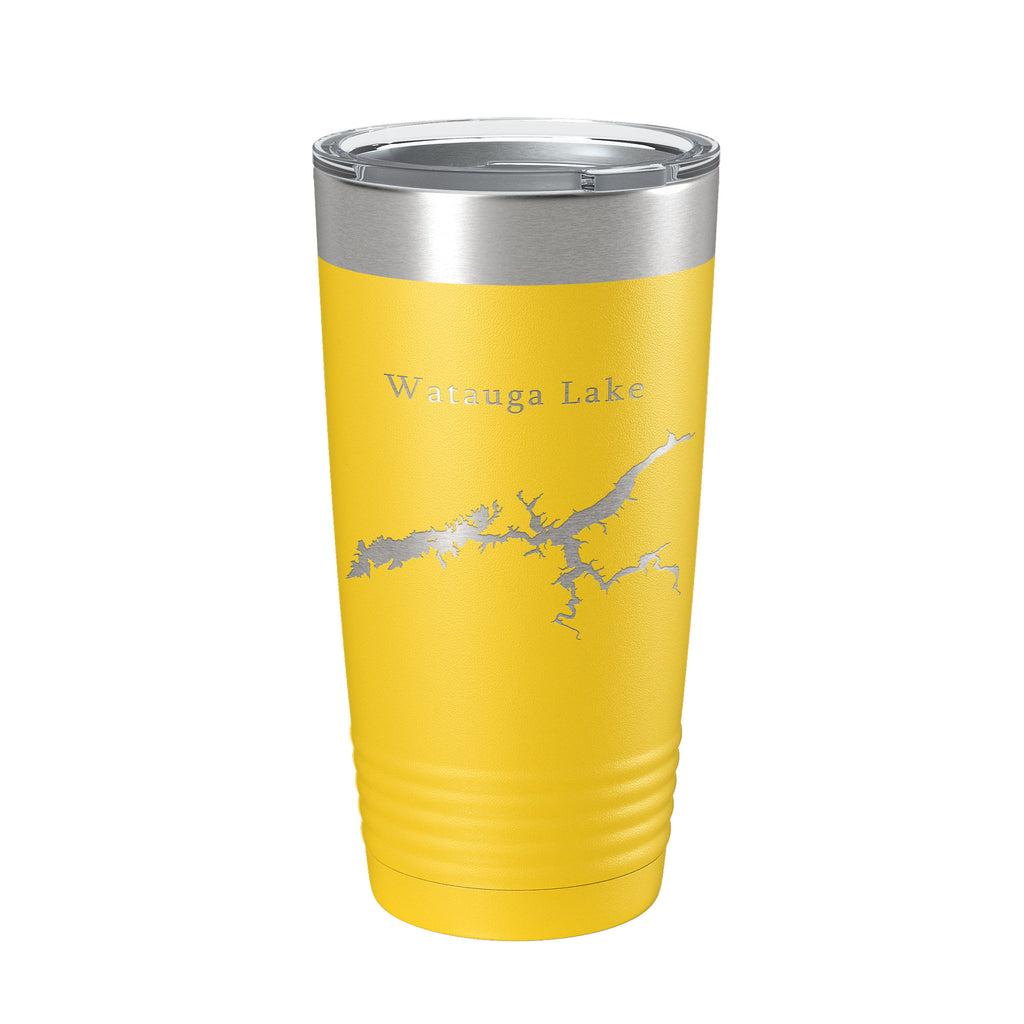 Watauga Lake Map Tumbler Travel Mug Insulated Laser Engraved Coffee Cup Tennessee 20 oz