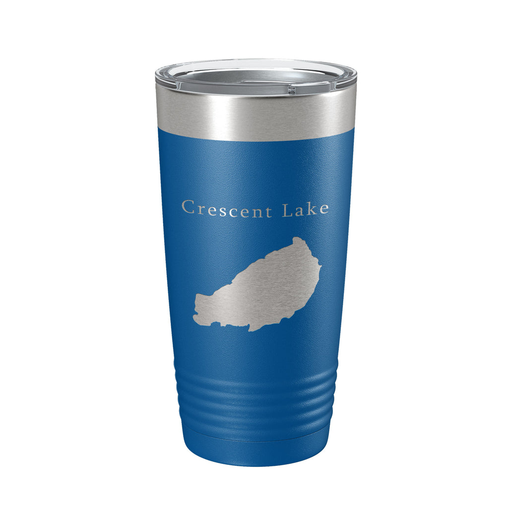 Crescent Lake Map Tumbler Travel Mug Insulated Laser Engraved Coffee Cup Oregon 20 oz