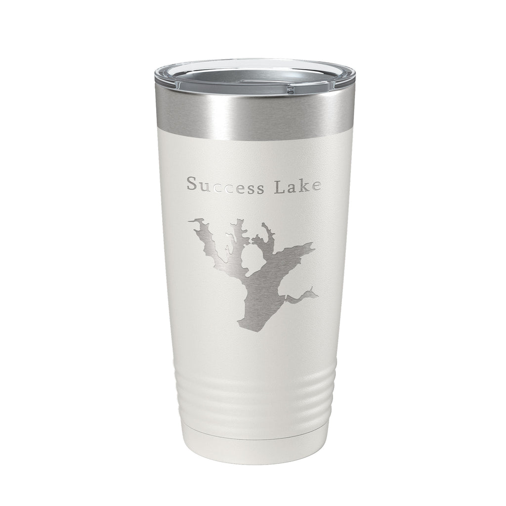 Success Lake Map Tumbler Travel Mug Insulated Laser Engraved Coffee Cup California 20 oz