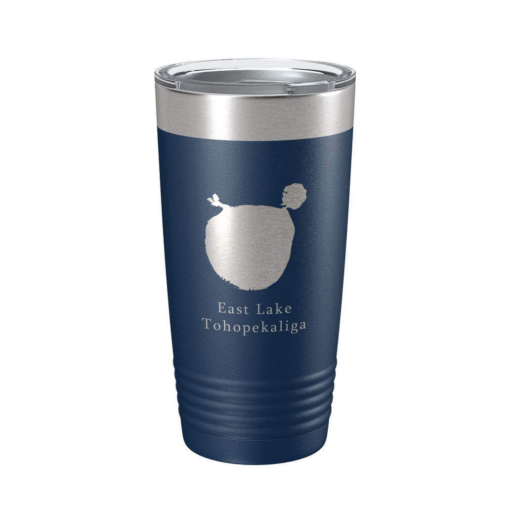 East Lake Tohopekaliga Map Tumbler Travel Mug Insulated Laser Engraved Coffee Cup Florida 20 oz