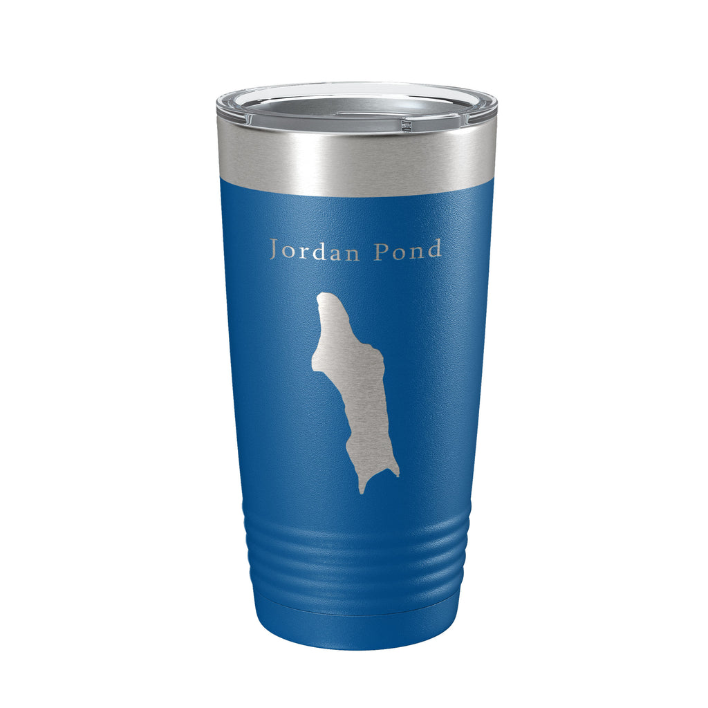 Jordan Pond Tumbler Lake Map Travel Mug Insulated Laser Engraved Coffee Cup Acadia Maine 20 oz