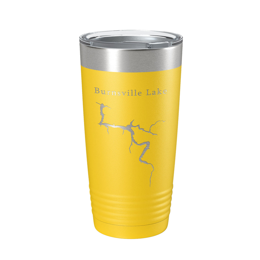 Burnsville Lake Map Tumbler Travel Mug Insulated Laser Engraved Coffee Cup West Virginia 20 oz