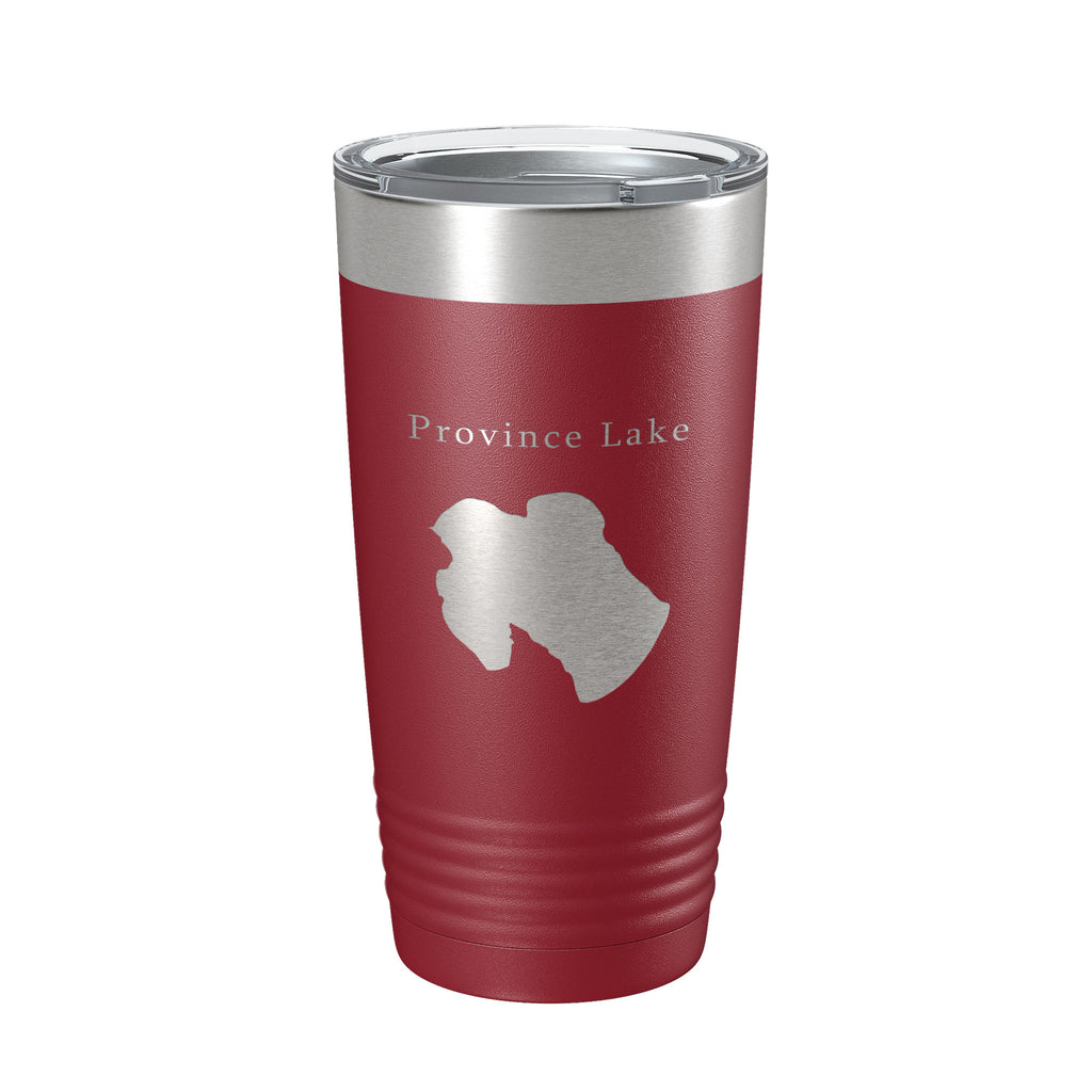 Province Lake Map Tumbler Travel Mug Insulated Laser Engraved Coffee Cup New Hampshire 20 oz