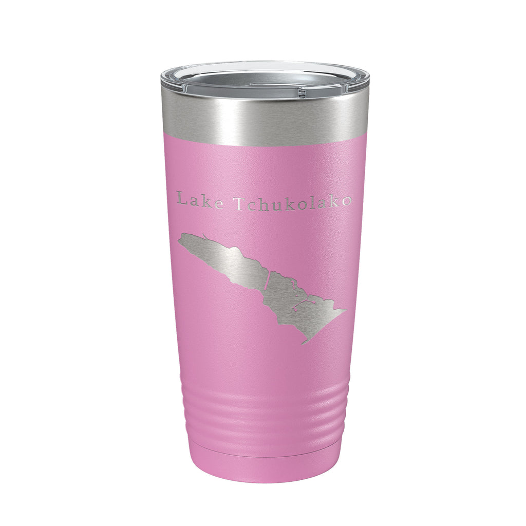 Lake Tchukolako Map Tumbler Travel Mug Insulated Laser Engraved Coffee Cup Georgia 20 oz