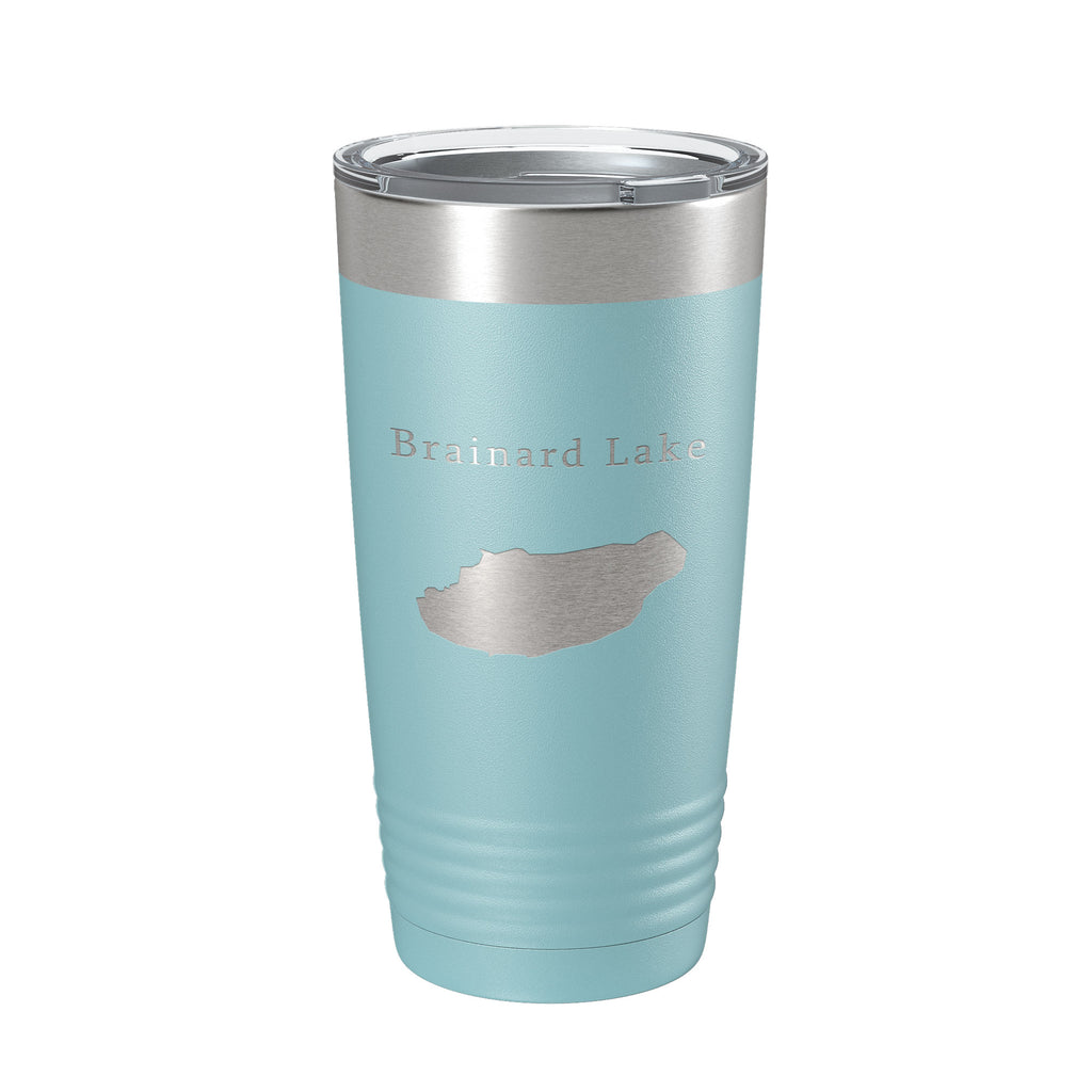 Brainard Lake Map Tumbler Travel Mug Insulated Laser Engraved Coffee Cup Colorado 20 oz