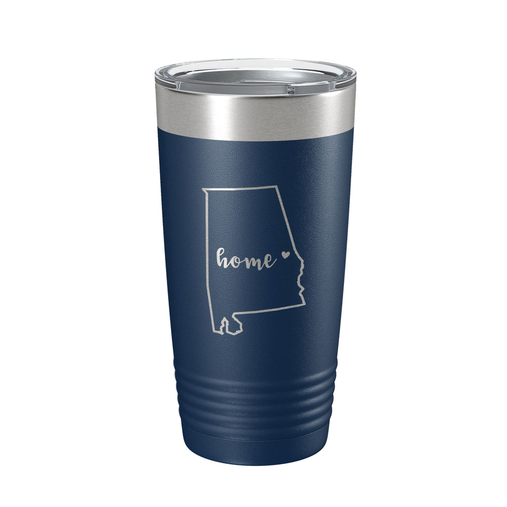 Alabama Tumbler Home State Travel Mug Insulated Laser Engraved Map Coffee Cup 20 oz