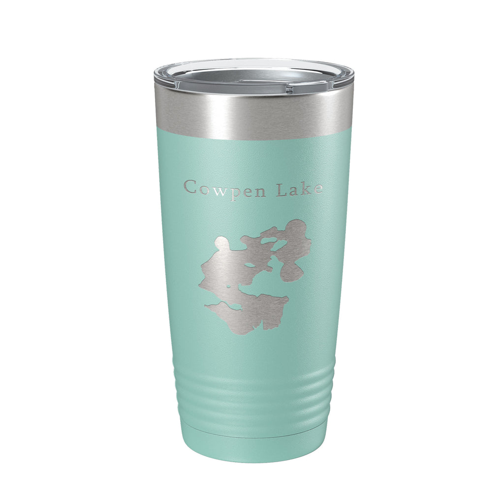 Cowpen Lake Map Tumbler Travel Mug Insulated Laser Engraved Coffee Cup Florida 20 oz