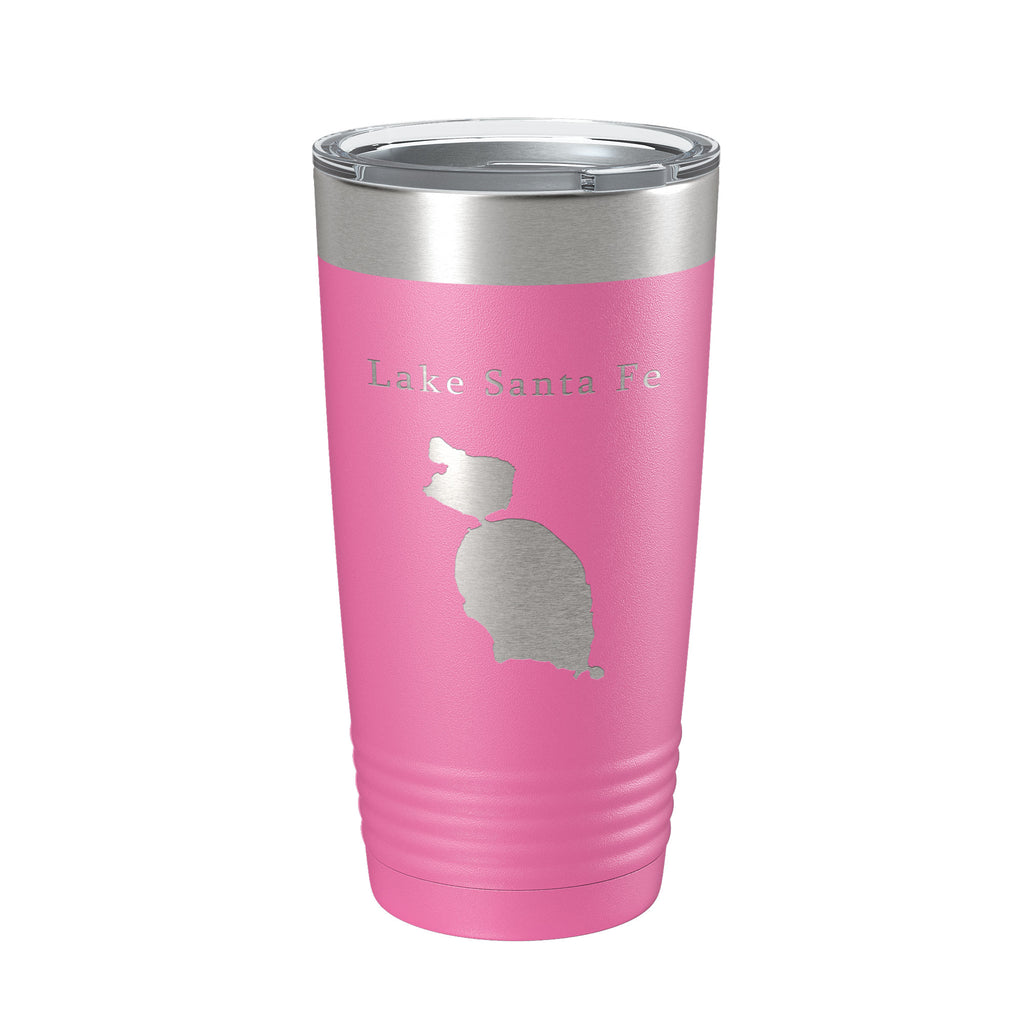 Lake Santa Fe Map Tumbler Travel Mug Insulated Laser Engraved Coffee Cup Florida 20 oz