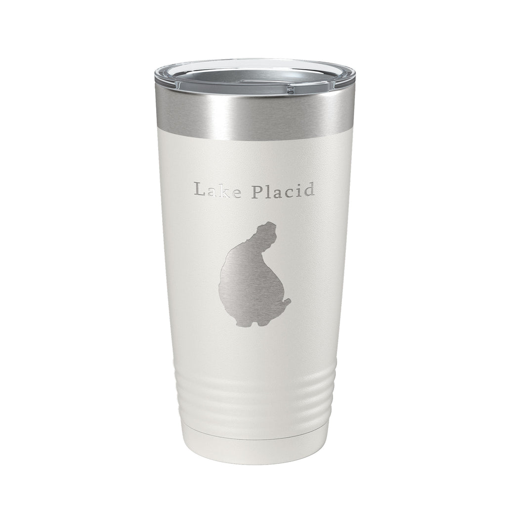 Lake Placid Map Tumbler Travel Mug Insulated Laser Engraved Coffee Cup Florida 20 oz