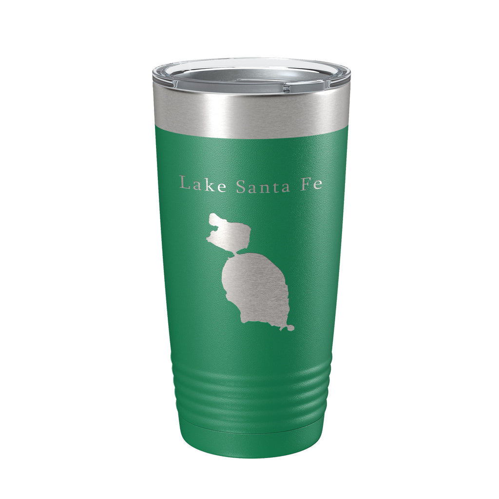 Lake Santa Fe Map Tumbler Travel Mug Insulated Laser Engraved Coffee Cup Florida 20 oz