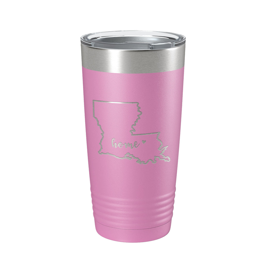 Louisiana Tumbler Home State Travel Mug Insulated Laser Engraved Map Coffee Cup 20 oz