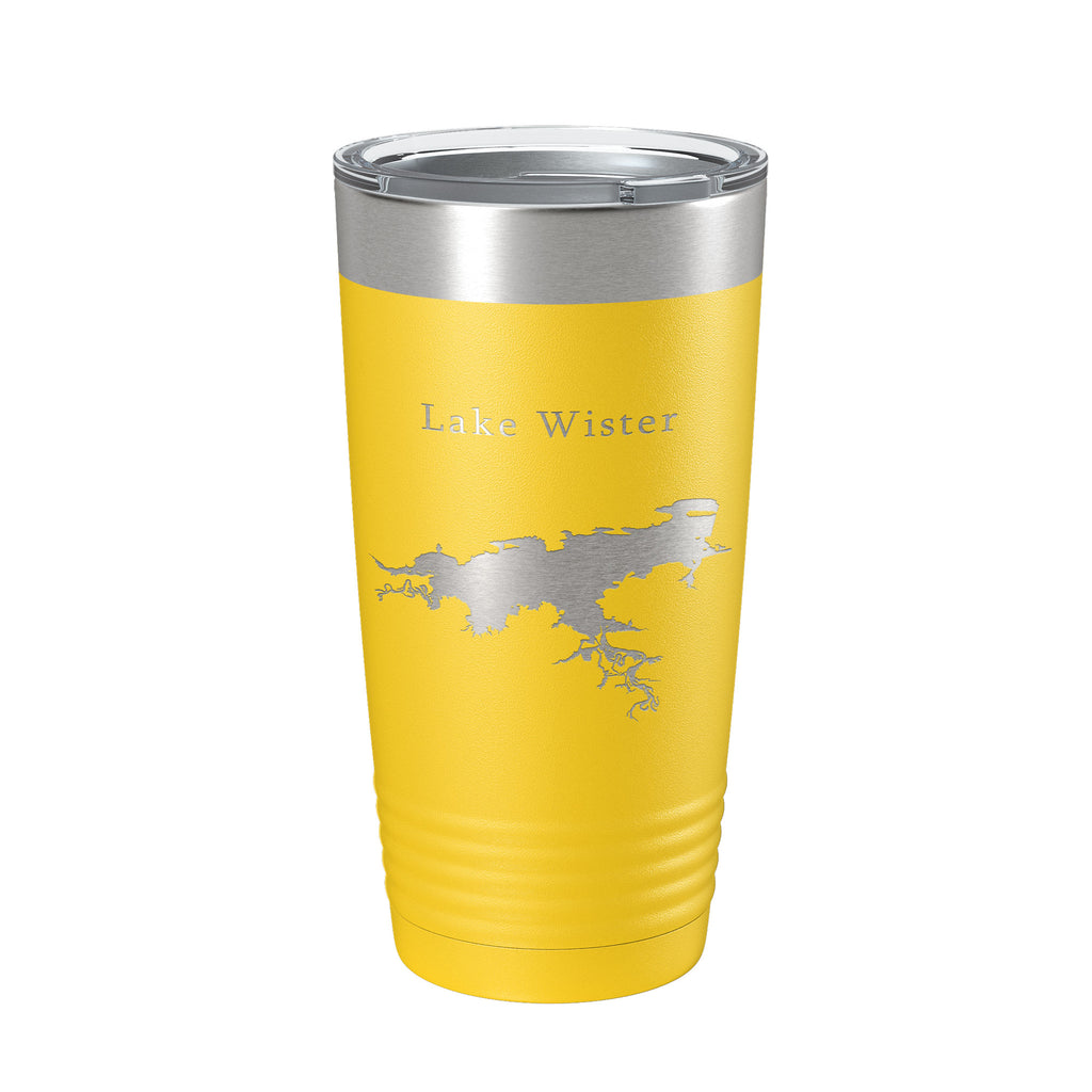 Lake Wister Map Tumbler Travel Mug Insulated Laser Engraved Coffee Cup Oklahoma 20 oz