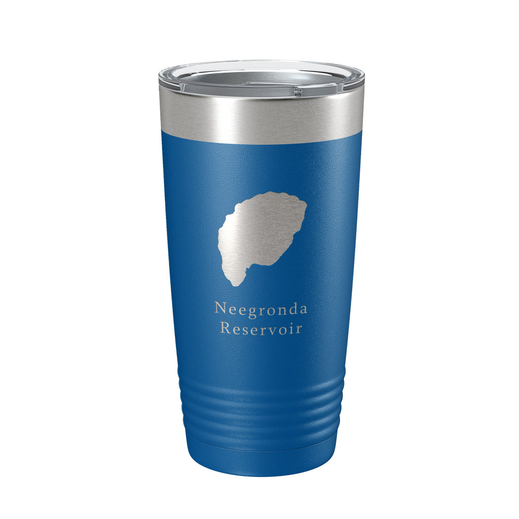 Neegronda Reservoir Tumbler Lake Map Travel Mug Insulated Laser Engraved Coffee Cup Colorado 20 oz