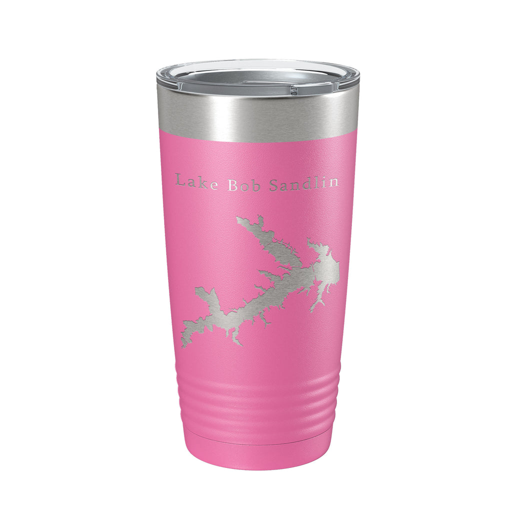 Lake Bob Sandlin Map Tumbler Travel Mug Insulated Laser Engraved Coffee Cup Monticello Reservoir Texas 20 oz