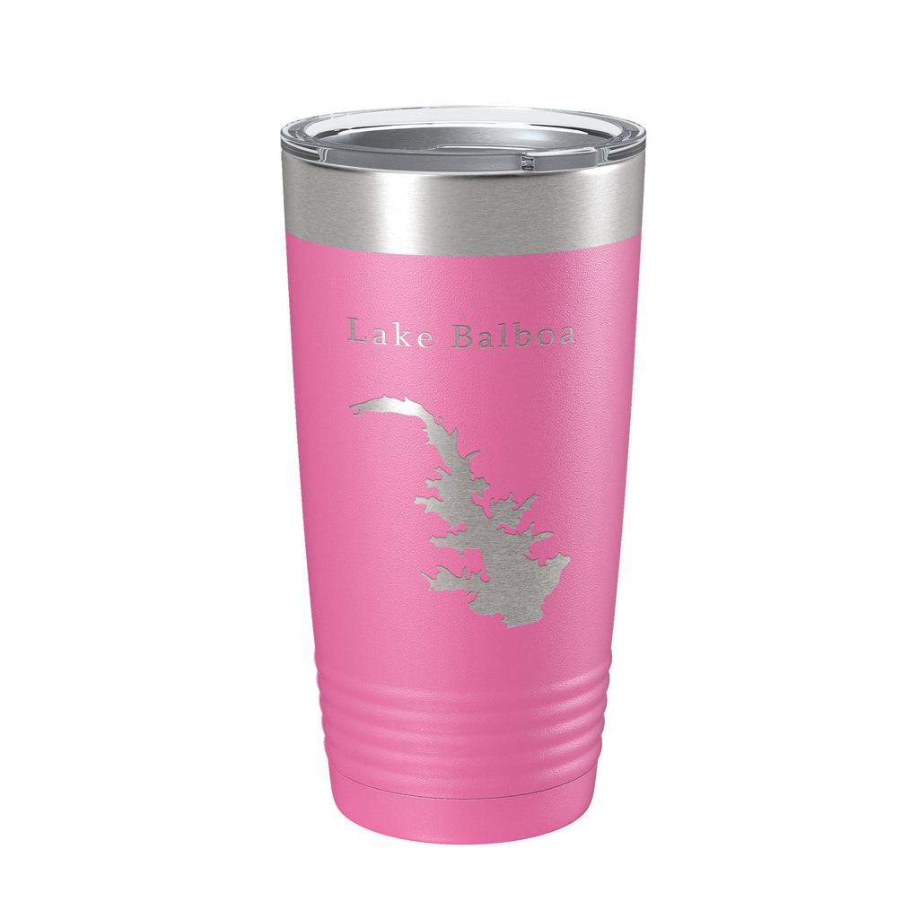 Lake Balboa Map Tumbler Travel Mug Insulated Laser Engraved Coffee Cup Hot Springs Village Arkansas 20 oz