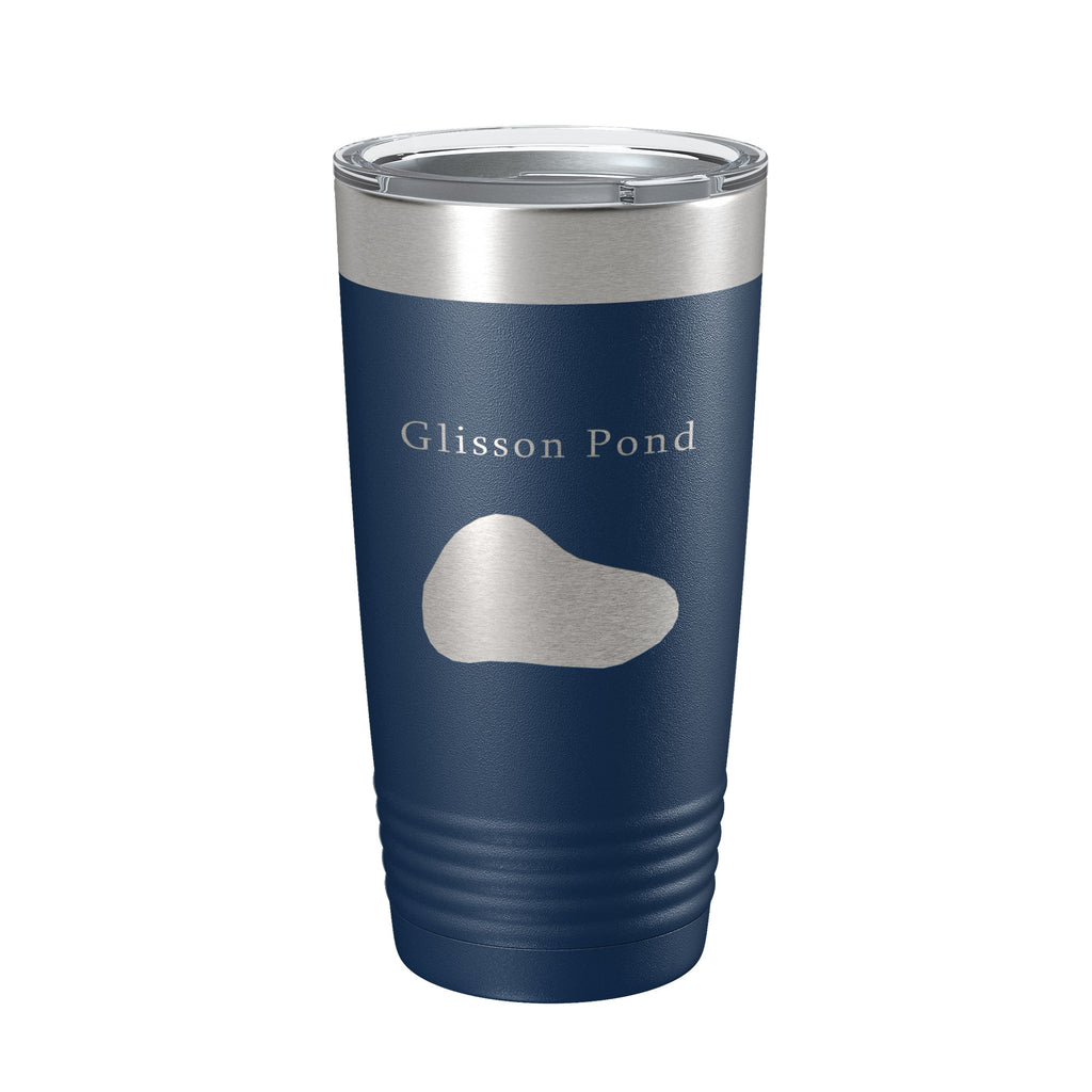 Glisson Pond Tumbler Lake Map Travel Mug Insulated Laser Engraved Coffee Cup Florida 20 oz