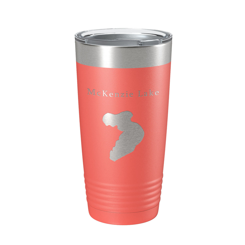 McKenzie Lake Map Tumbler Travel Mug Insulated Laser Engraved Coffee Cup Wisconsin 20 oz