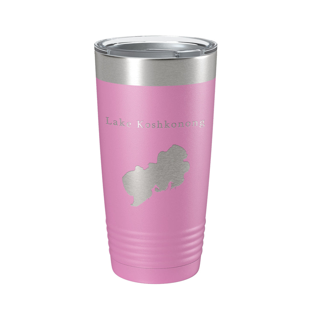 Lake Koshkonong Map Tumbler Travel Mug Insulated Laser Engraved Coffee Cup Wisconsin 20 oz