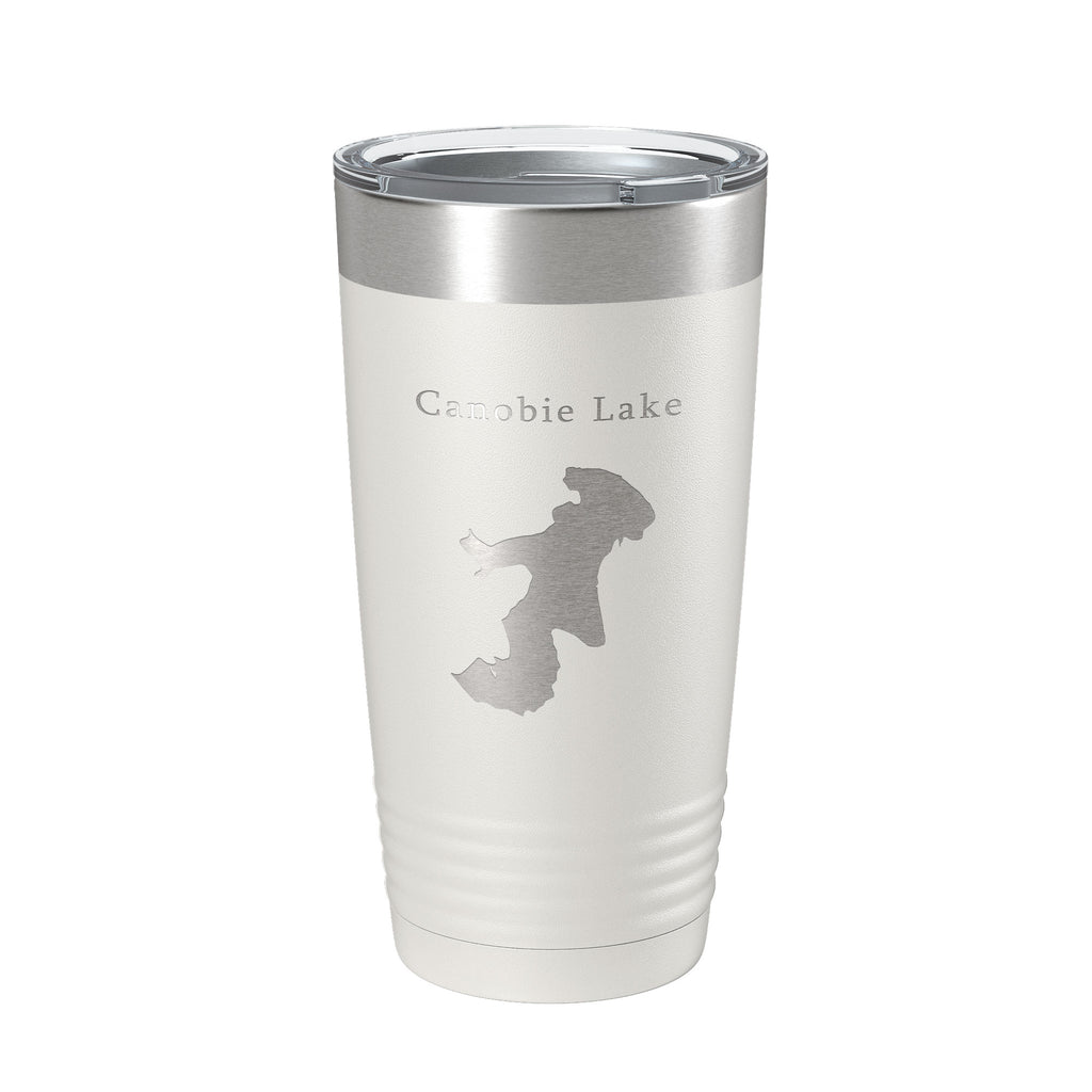 Canobie Lake Map Tumbler Travel Mug Insulated Laser Engraved Coffee Cup New Hampshire 20 oz