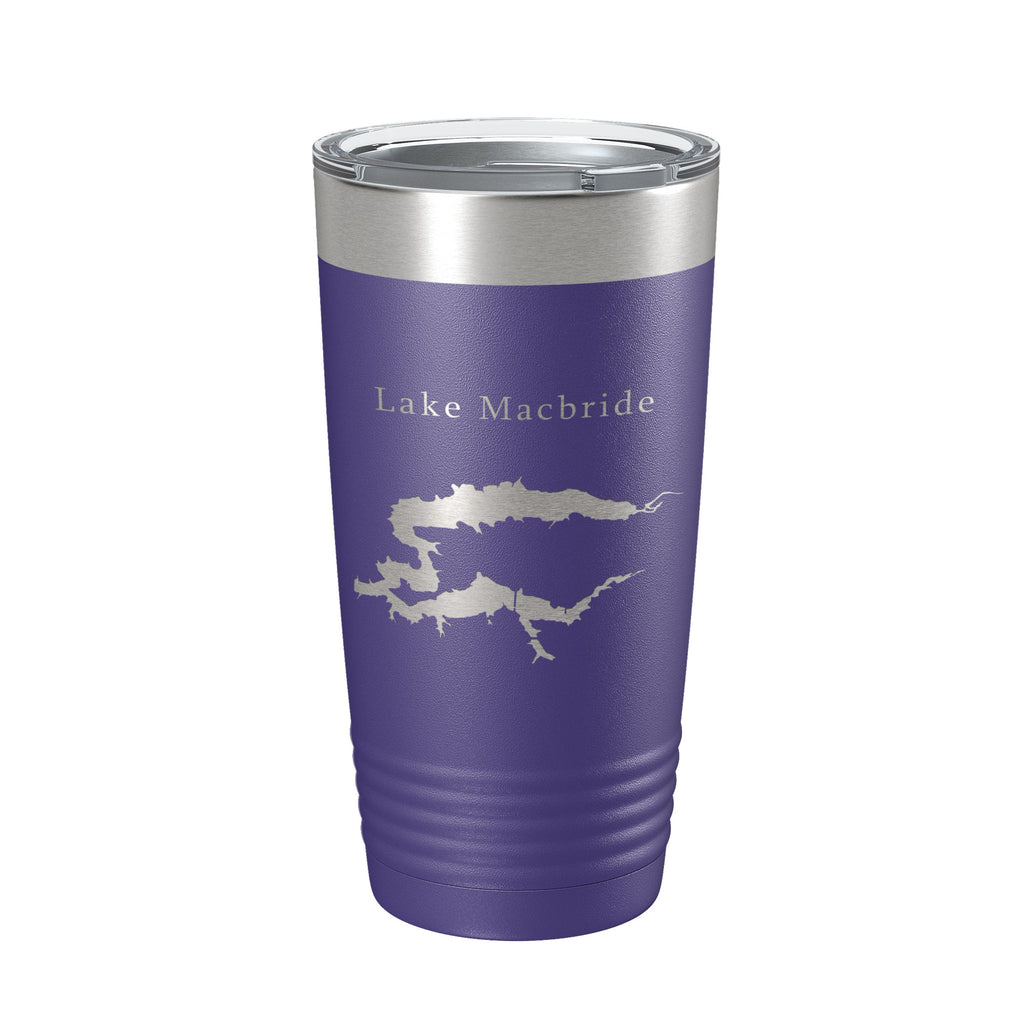 Lake Macbride Map Tumbler Travel Mug Insulated Laser Engraved Coffee Cup Iowa 20 oz